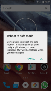 Android 5.0 Safe Mode